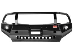 Бампер РИФ передний Mitsubishi L200 2015+ с доп. фарами и кенгурином