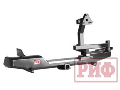 Бампер РИФ задний Toyota Hilux 1983-1997 с квадратом под фаркоп и калиткой