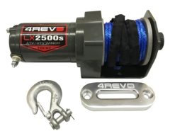 Лебедка для квадроцикла 4REVO LX2500-B 12V с синтетическим тросом