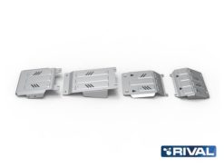 Комплект защит алюминий 4мм Rival для Mitsubishi L200 2015-, Pajero Sport 3 2015-, Fiat Full Back 2016-