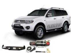 Mitsubishi Pajero Sport 2 (2008-2016) Комплект с лебедкой 4Revo SRX10000S (синтетический трос)