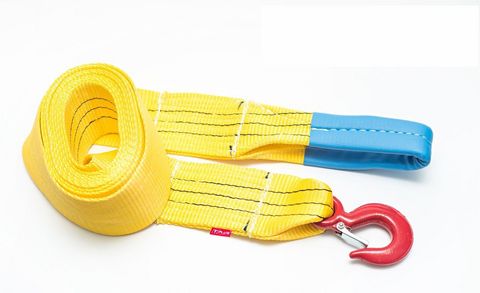 item9584 Буксировочный ремень Tplus 8/13т 5м (авто до 4.5 т) Крюк/Петля